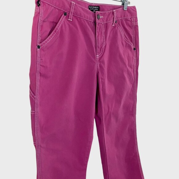 Y2K Ralph Lauren Straight Leg Mid-Rise Cargo Carpenter Pants Women's 10 Pink - Picture 4 of 9